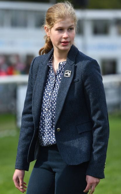 Lady Louise Windsor at the Land Rover Burghley Horse Trials in Stamford, Lincolnshire.