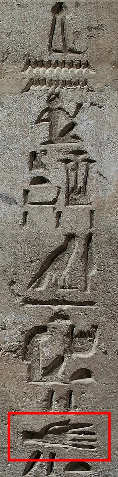 The "cut hand" hieroglyph