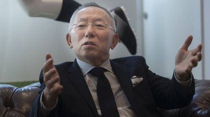 Tadashi Yanai, president of Fast Retailing, in Barcelona.