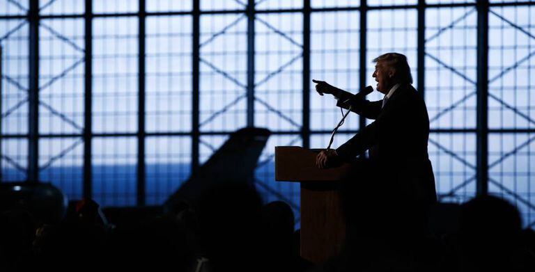Donald Trump speaking in Denver.