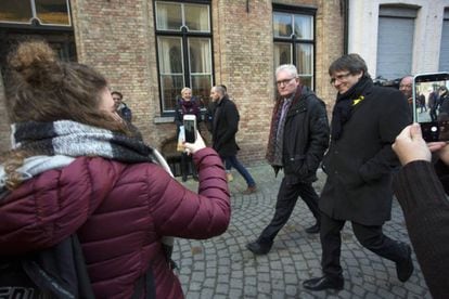 Carles Puigdemont in Bruges on November 25.