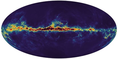 ‘Gaia’ map of interstellar dust in the Milky Way.