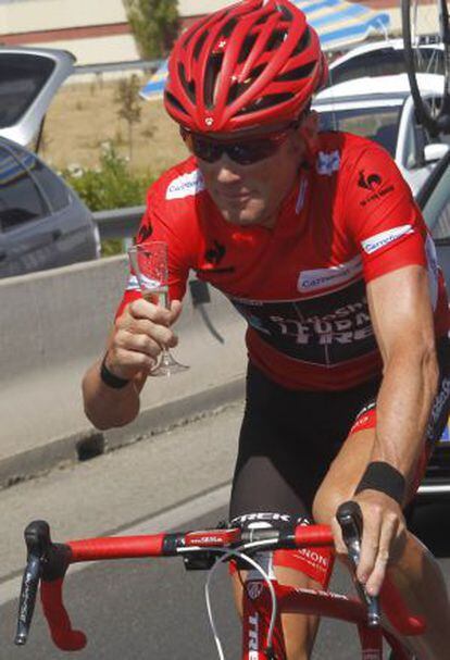 Horner celebrating during the final stage on Sunday.