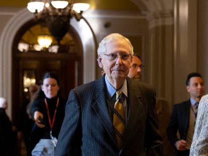 Republican Senate minority leader Mitch McConnell, this Thursday in Washington.