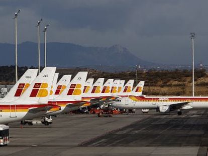 Iberia has been hit by the fall off in traffic through Madrid&#039;s Barajas airport.  