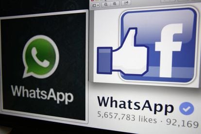 Illustration photo shows &quot;likes&quot; on WhatsApp&#039;s Facebook page displayed on a laptop screen.