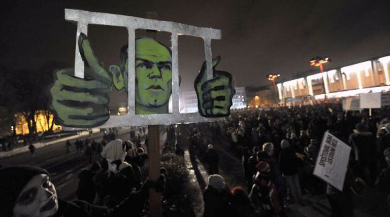 Manifestaciones en Liubliana contra el exprimer ministro por su implicación en un caso de corrupción.