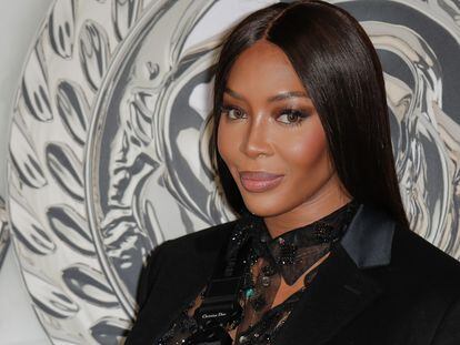 Naomi Campbell at a fashion show in Paris on January 21, 2022.