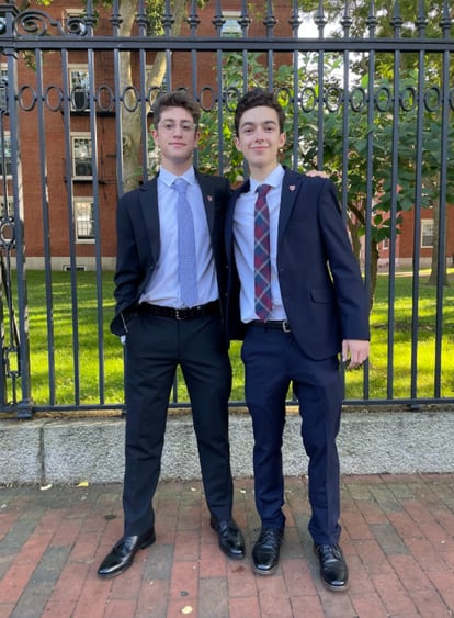 Avi Schiffmann and Marco Burstein at Harvard, which is where they met.