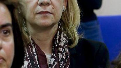 Cristina de Borbón in the Palma de Mallorca courthouse on Monday.