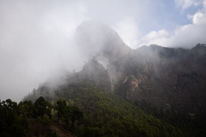 Caldera de Taburiente national park in a photo taken from Cumbrecita lookout.