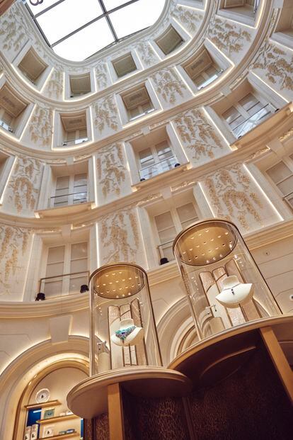The six floors of the Cartier building on Rue de la Paix overlook a large atrium, in the style of the grand Parisian mansions.