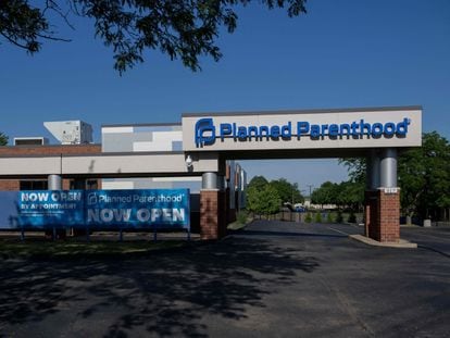 This photo shows an exterior view of the Planned Parenthood - Fairview Heights Health Center in Fairview Heights, Illinois, on June 26, 2022.