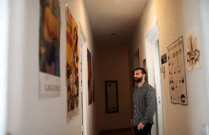 Alberto Haj-Saleh in the home that he is being kicked out of to make way for a tourist apartment.