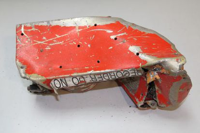 One of the black boxes recovered from the plane crash site.