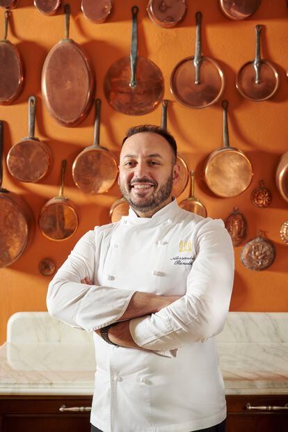 The Neapolitan Alessandro Rinaldi, the ‘chef di casa,’ poses in his kitchen. 