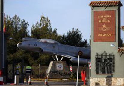 Entrance to Los Llanos airbase in Albacete.
