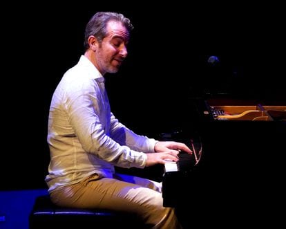 American pianist Aaron Goldberg, during his performance at the Havana Jazz Plaza Festival.