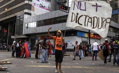 A protest in Caracas on July 18.