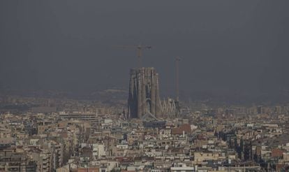 Air pollution in Barcelona in January, before the coronavirus pandemic.