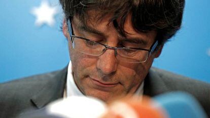 Ousted Catalan leader Carles Puigdemont in Brussels.