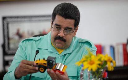 President Maduro in Miraflores on Monday.