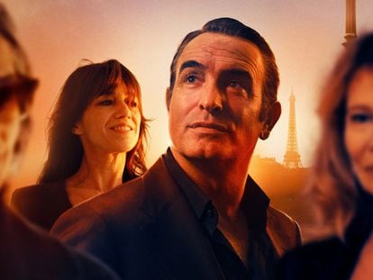 Jean Dujardin and Charlotte Gainsbourg (both in the center) star in the French show 'Alphonse.'