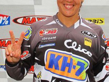 Laia Sanz after winning her second Enduro title.