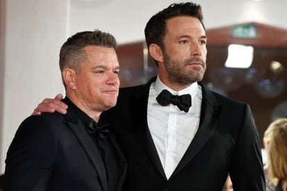 American actors Matt Damon, Ben Affleck at the 78 Venice International Film Festival 2021.