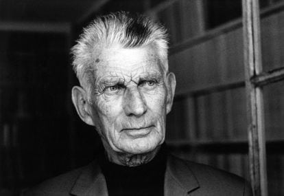Portrait of Irish writer Samuel Beckett