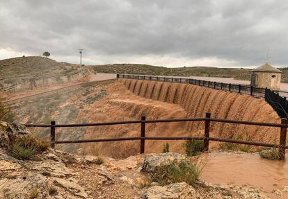 A photograph provided by the Almansa city council of the floods in the municipality of Albacete, in Castile-La Mancha, on Thursday.