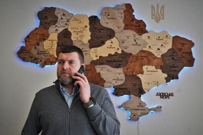 Oleksandr Markushyn, mayor of Irpin, this past Tuesday in his office.