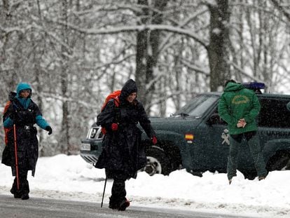Heavy snowfall has hindered pilgrims on the Way of Saint James in Navarre.