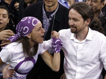 Pablo Iglesias at the Podemos assembly last October.