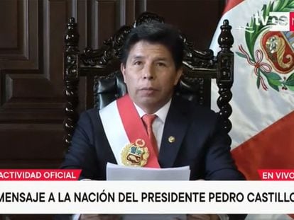 Pedro Castillo – the recently-impeached president of Peru – during a televised address to the nation on Wednesday, December 7, 2022