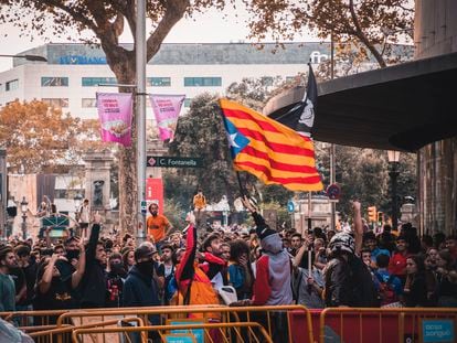 Street protests in Barcelona in 2019.