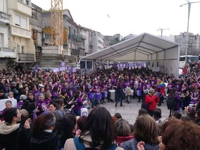 A feminist protest in Vigo on Sunday.