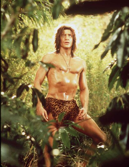 Brendan Fraser in ‘George of the Jungle’ (1997), one of his most successful films in US box offices.