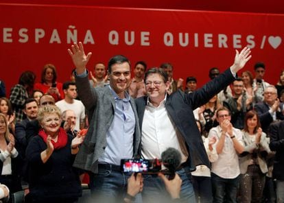 (l-r) PM Pedro Sánchez and the regional premier of Valencia Ximo Puig.