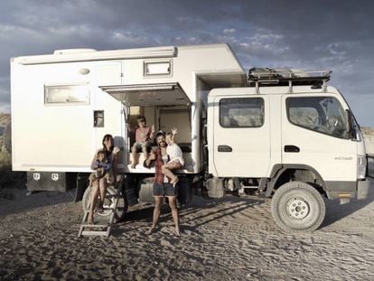 The Spanish family planning to travel the world in a truck.