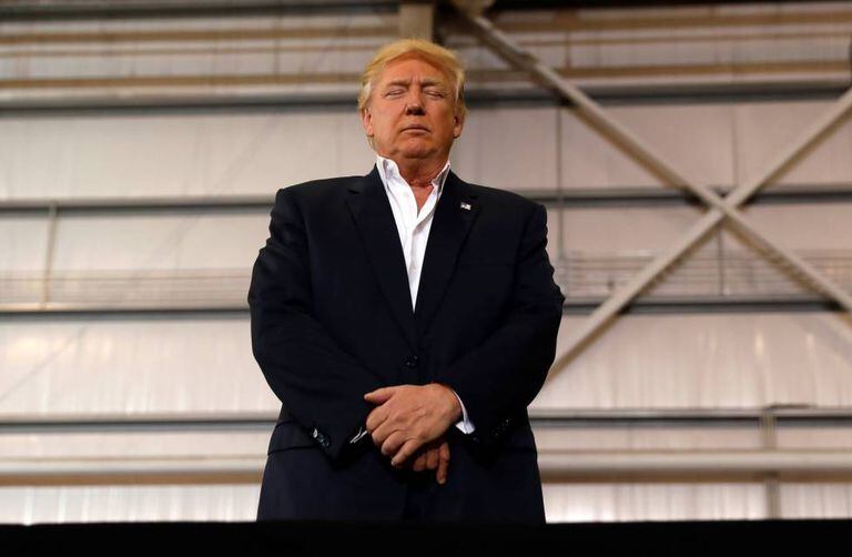 US President Donald Trump in Melbourne (Florida).
