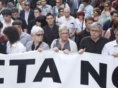 A street protest against an ETA murder in 2009.