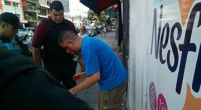 The photo shared by Rodríguez of the man he beat up for allegedly harassing his daughter.