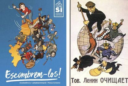 CUP's poster, left, and Lenin, right.