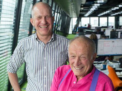 Simon Smithson (left) and Richard Rogers at their London office.