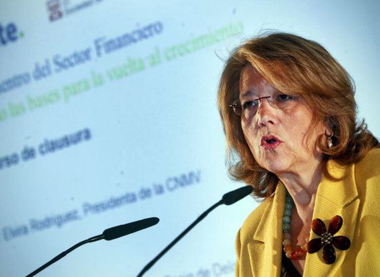 National Securities Commission (CNMV) chairwoman Elvira Rodríguez.