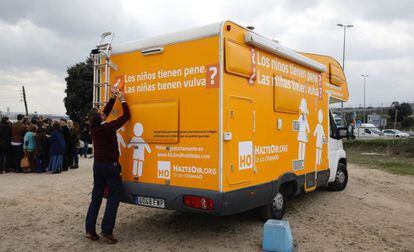 The motorhome that replaced the bus when it was impounded in Madrid.