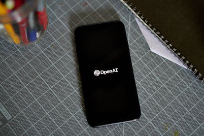 The OpenAI logo on a smartphone arranged in the Brooklyn borough of New York, US, on Thursday, Jan. 12, 2023.