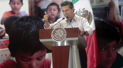 Mexican President Peña Nieto during his visit to Acapulco.