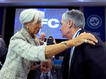 ECB chief Christine Lagarde and Fed chair Jerome Powell.